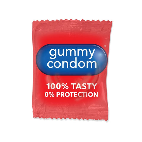 Strawberry Flavoured Edible Gummy Condoms 10 Novelty Pack > Relaxation Zone > Edible Treats