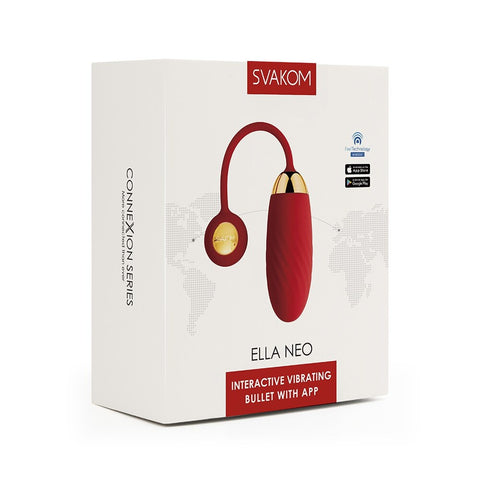 Svakom Ella Neo Red Interactive Vibrating Bullet > Sex Toys For Ladies > Vibrating Eggs