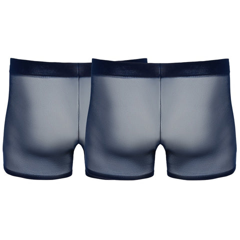 Svenjoyment Mens Sheer Long Johns Midnight Blue Pack Of 2 Mens Trunks