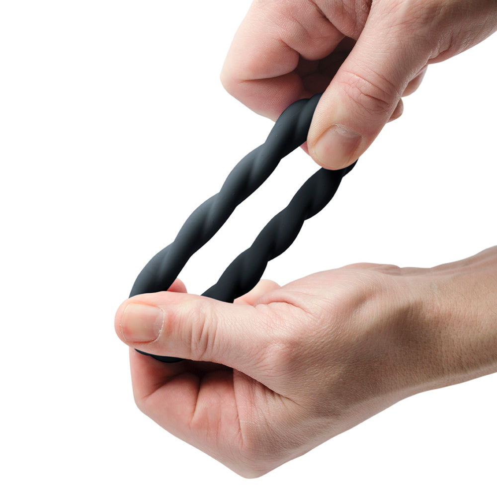 Rocks Off Twist Liquid Silicone Cock Ring For Couples > Sex Toys For Men > Love Rings