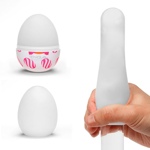 Tenga Curl Egg Textured Male Masturbator Disposable Sleeve Strokers - Cup|Egg
