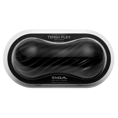 Tenga Flex Rocky Black Male Masturbator Sleeve Textured Default Title > Sex Toys For Men > Masturbators