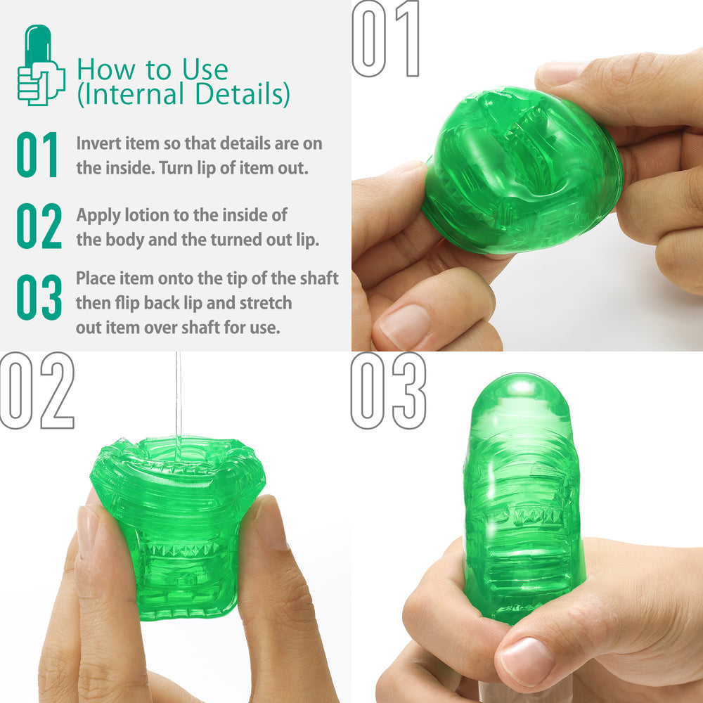 Tenga Uni Emerald Stretch Sleeve Masturbator Unisex Strokers - Cup|Egg
