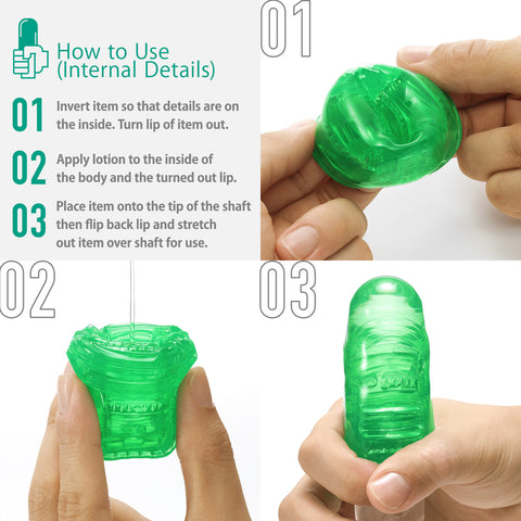 Tenga Uni Emerald Stretch Sleeve Masturbator Unisex Strokers - Cup|Egg