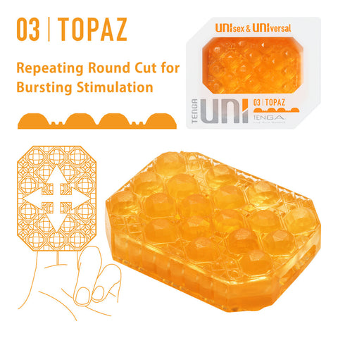 Tenga Uni Topaz Male Masturbator Sleeve For Solo Play Default Title Strokers - Cup|Egg