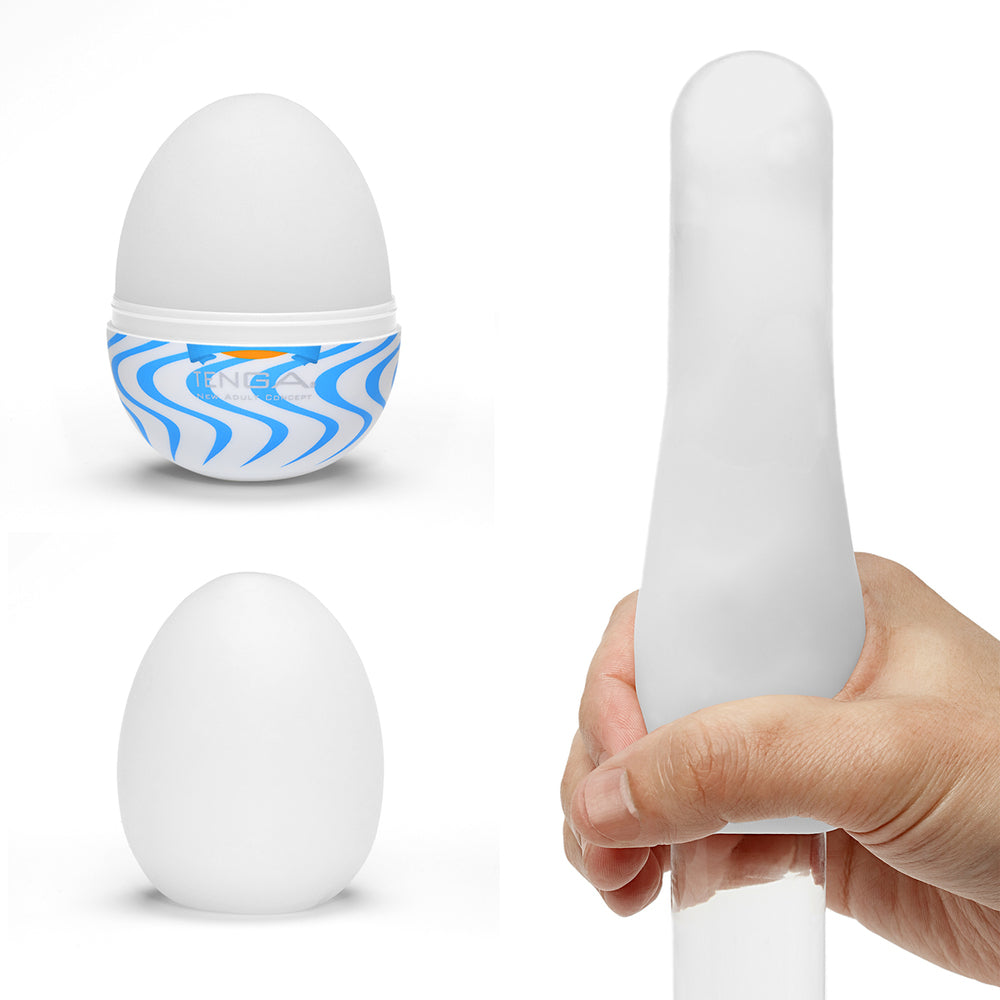 Tenga Wind Egg Compact Disposable Masturbator Wave Texture Strokers - Cup|Egg