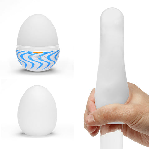 Tenga Wind Egg Compact Disposable Masturbator Wave Texture Strokers - Cup|Egg
