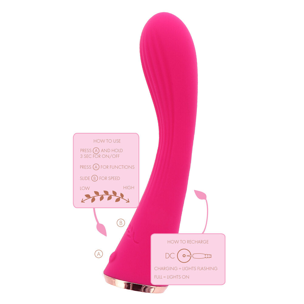 ToyJoy Ivy Rose Silicone Vibrator 7 Inch Splash Proof > Sex Toys For Ladies > Standard Vibrators