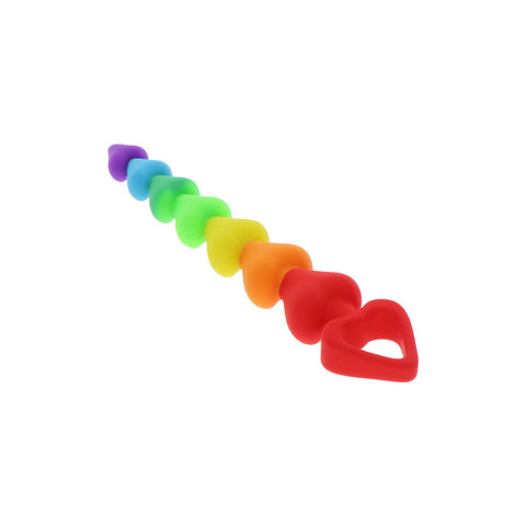 ToyJoy Rainbow Heart Anal Beads – Silicone Beginner Anal Beads > Anal Range > Anal Beads
