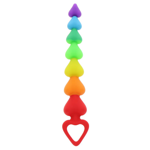 ToyJoy Rainbow Heart Anal Beads – Silicone Beginner Anal Beads Default Title > Anal Range > Anal Beads