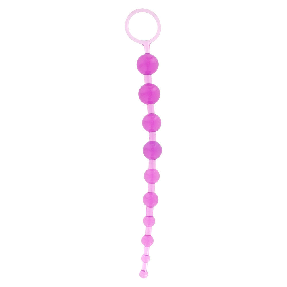 ToyJoy Thai Anal Beads Silicone 10 Count Purple 7 Inch Default Title > Anal Range > Anal Beads