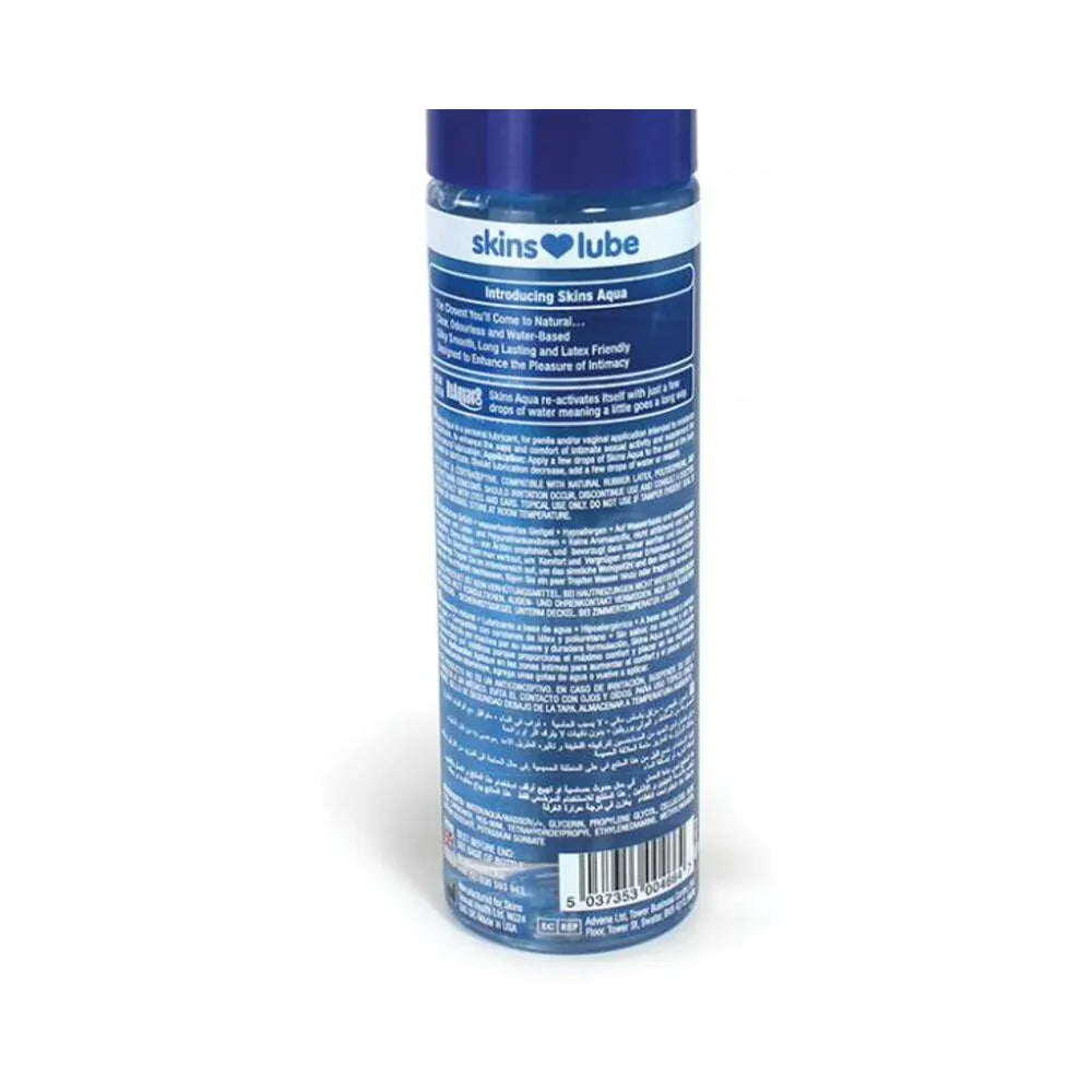 Skins Aqua Water-Based Lubricant 4.4 oz Medical-Grade with ReAquav8 Technology > Lube > Water Based