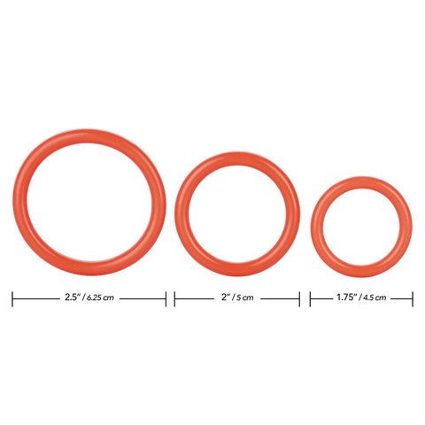 TriRings Silicone Cock Rings Set Of Three Enhancer Pack COCK RING Set