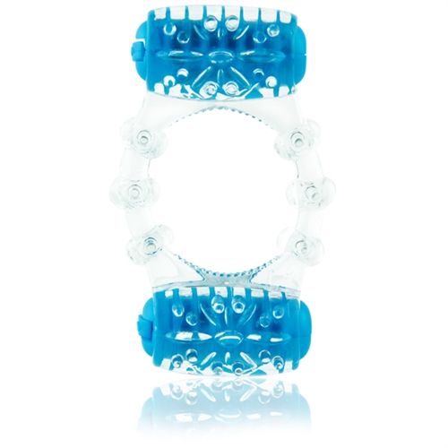 Two-O Blue Dual Vibrating Pleasure Ring – Rechargeable Silicone Vibrating Ring > Cock Ring > Vibrating Main image