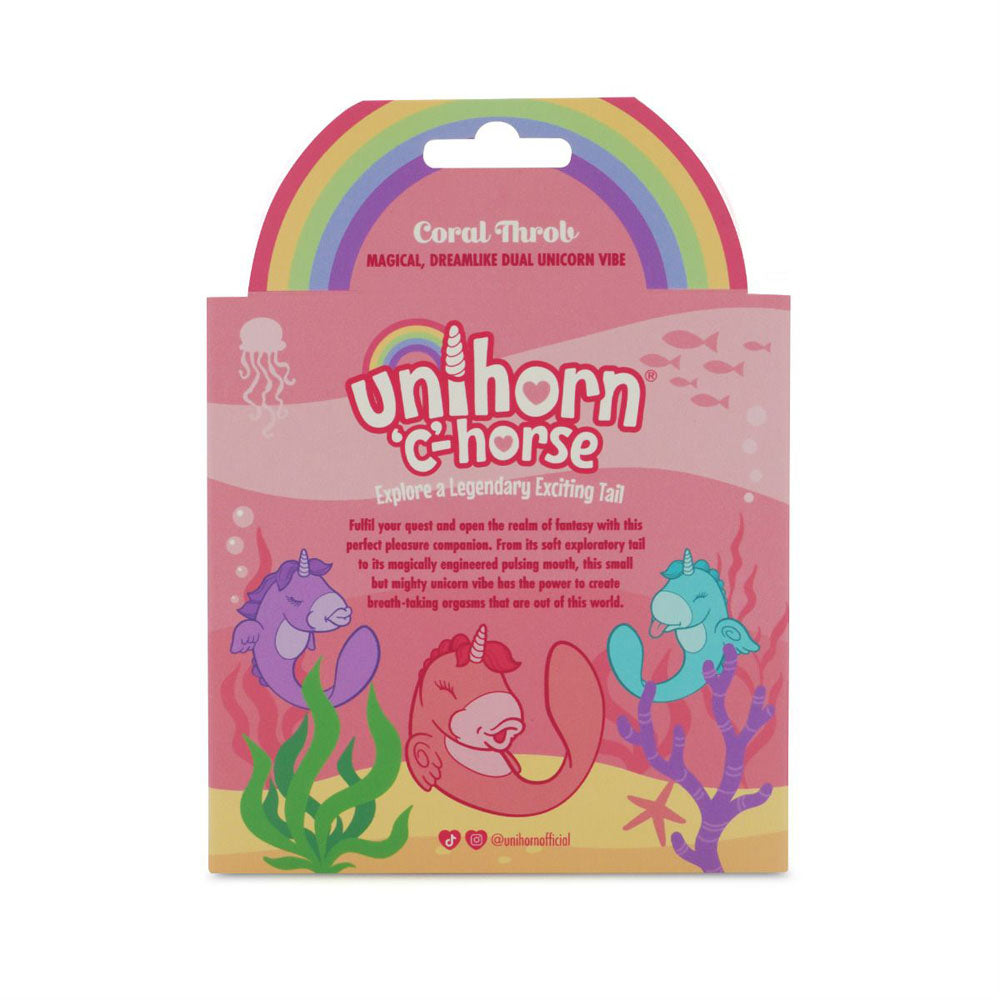 Ocean Peak Unihorn C-Horse Coral Throb – Soft Silicone Oscillating Tongue Vibrator > Vibrators > Unconventional