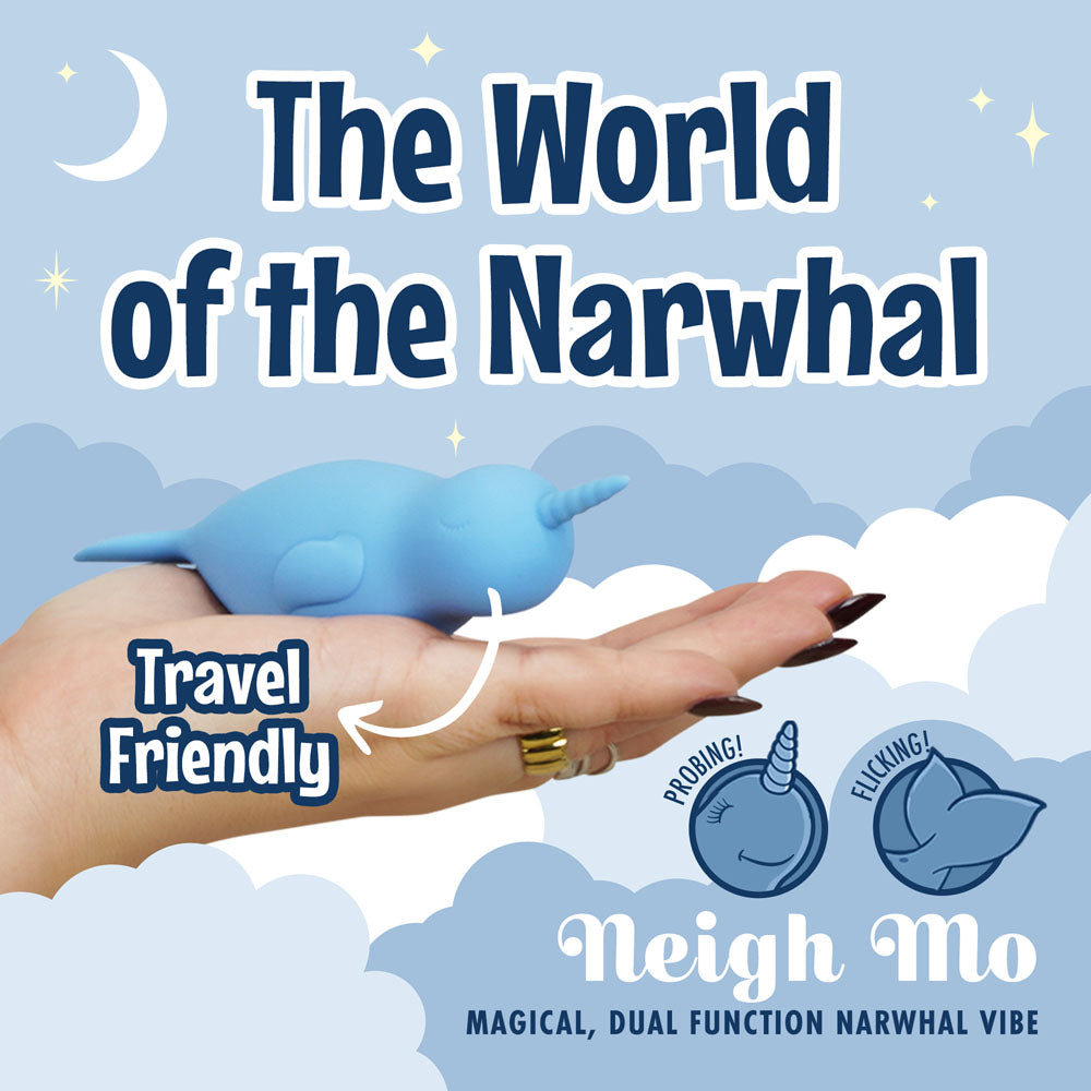 Unihorn of the Sea Neigh Mo Narwhal – Silicone Dual Motor Vibrator > Vibrators > Ladies > Clitoral Vibrators and Stimulators