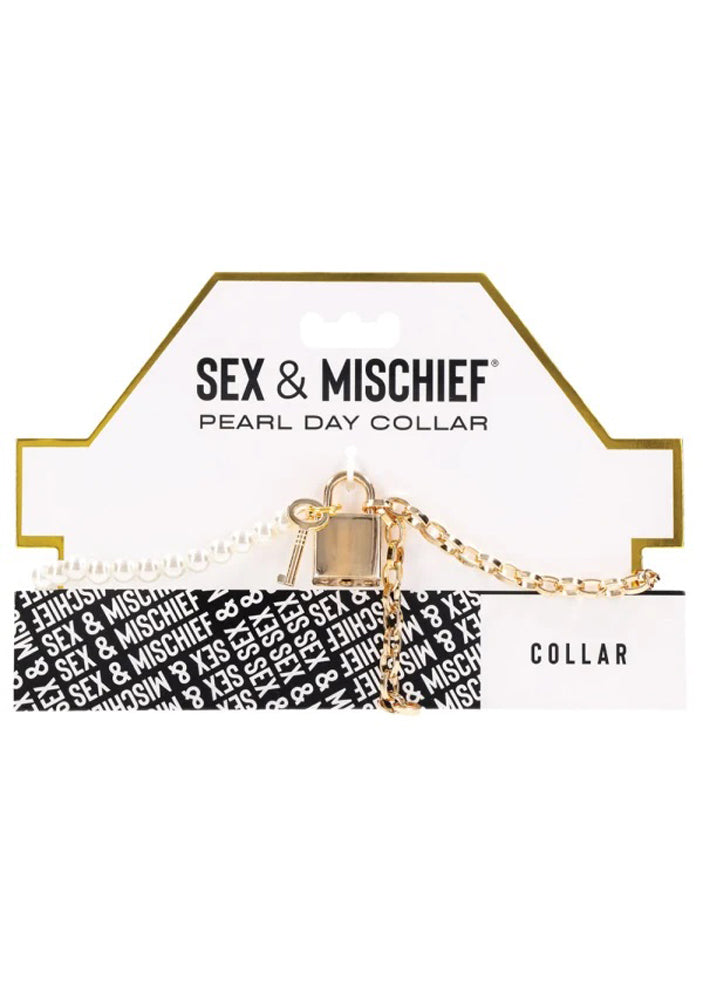 Sex and Mischief Pearl Day Collar for Elegant Submission and Sophistication > Bondage Gear > Collars & Leashes