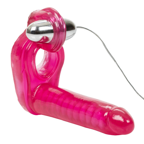 Ultimate Triple Stimulator Vibrating Cock Ring Dong > Realistic Dildos and Vibes > Double Dildos