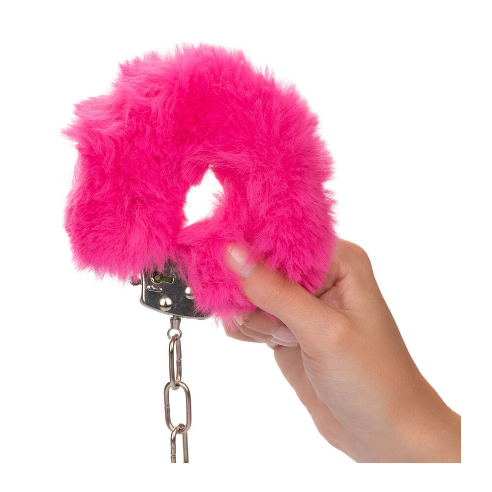 Ultra Fluffy Pink Furry Handcuffs – Plush Couples Bondage Gear > Bondage Gear > Handcuffs