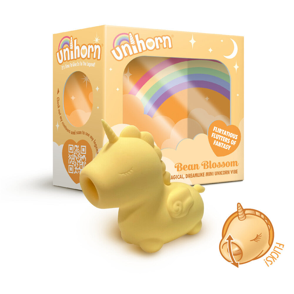 Unihorn Bean Blossom Flickering Tongue Unicorn Vibe – Playful Vibrator > Sex Toys For Ladies > Clitoral Vibrators and Stimulators