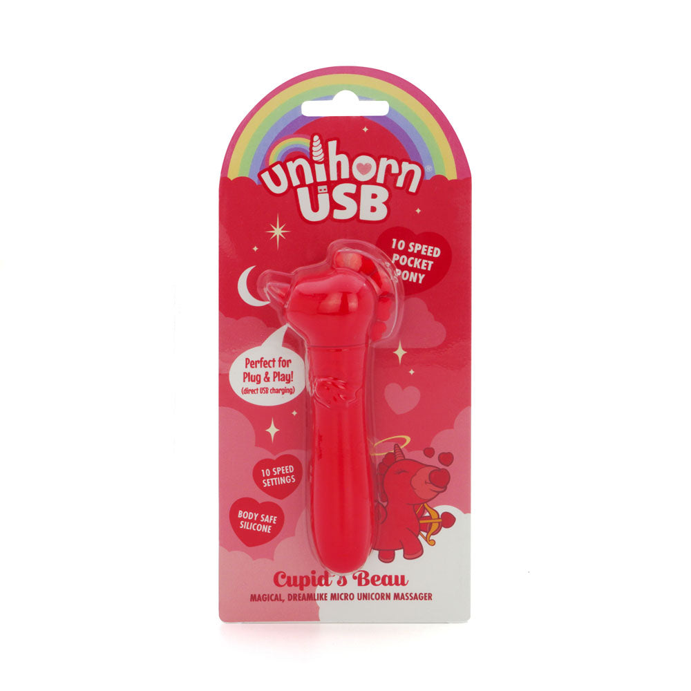 Unihorn Cupid's Beau Silicone USB Rechargeable Bullet Vibrator with 10 Speeds Secondary image
