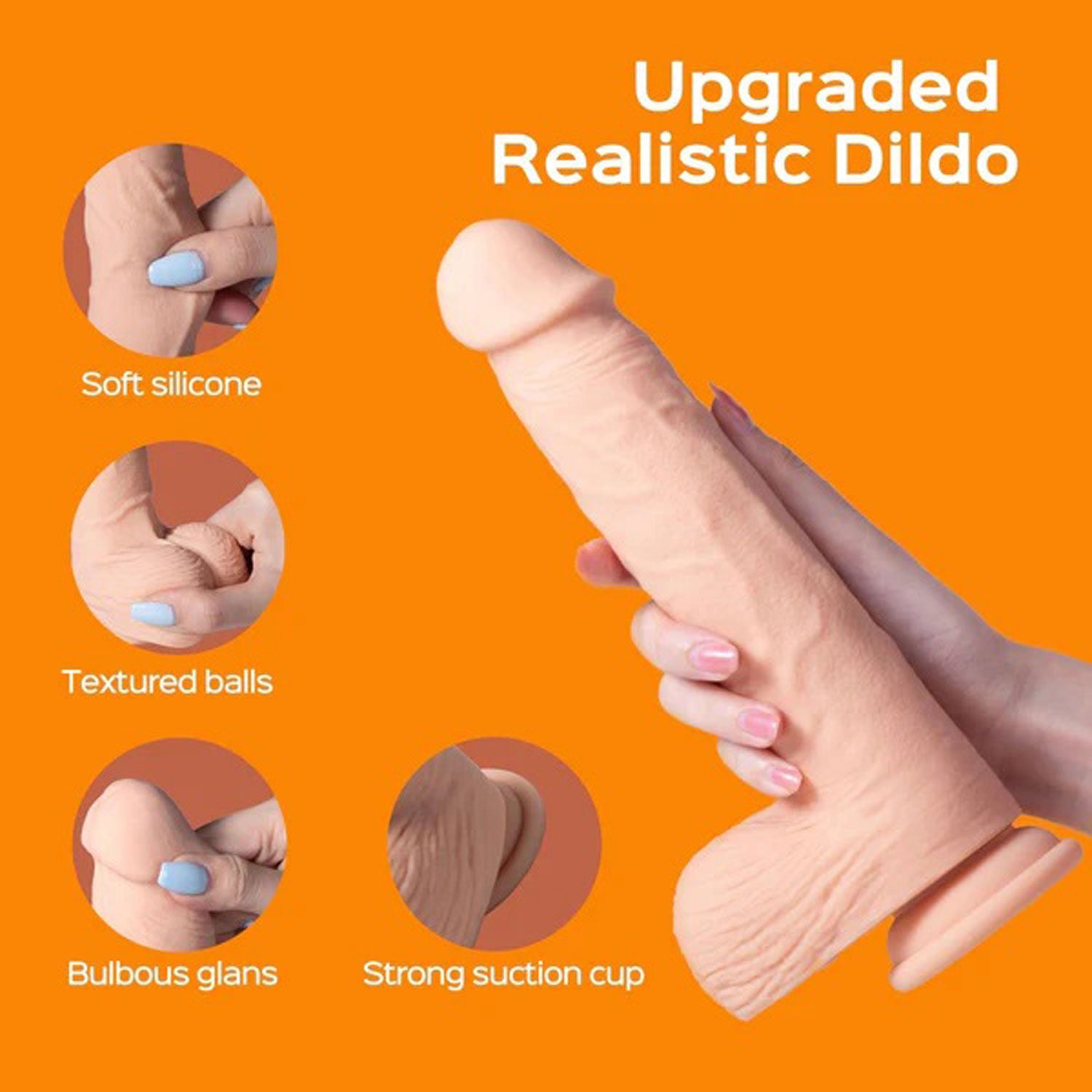 Kenzo App Controlled 9.5 Inch Large Realistic Thrusting Dildo > Dildos > Large Dildos