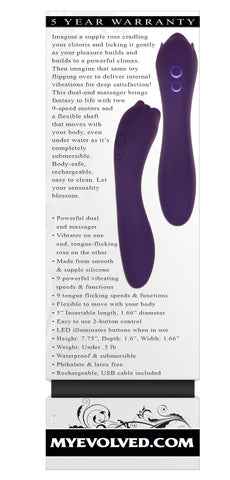 Evolved Thorny Rose Dual End Massager – Silicone Dual-Ended Massager > Vibrators > Standard Vibrators