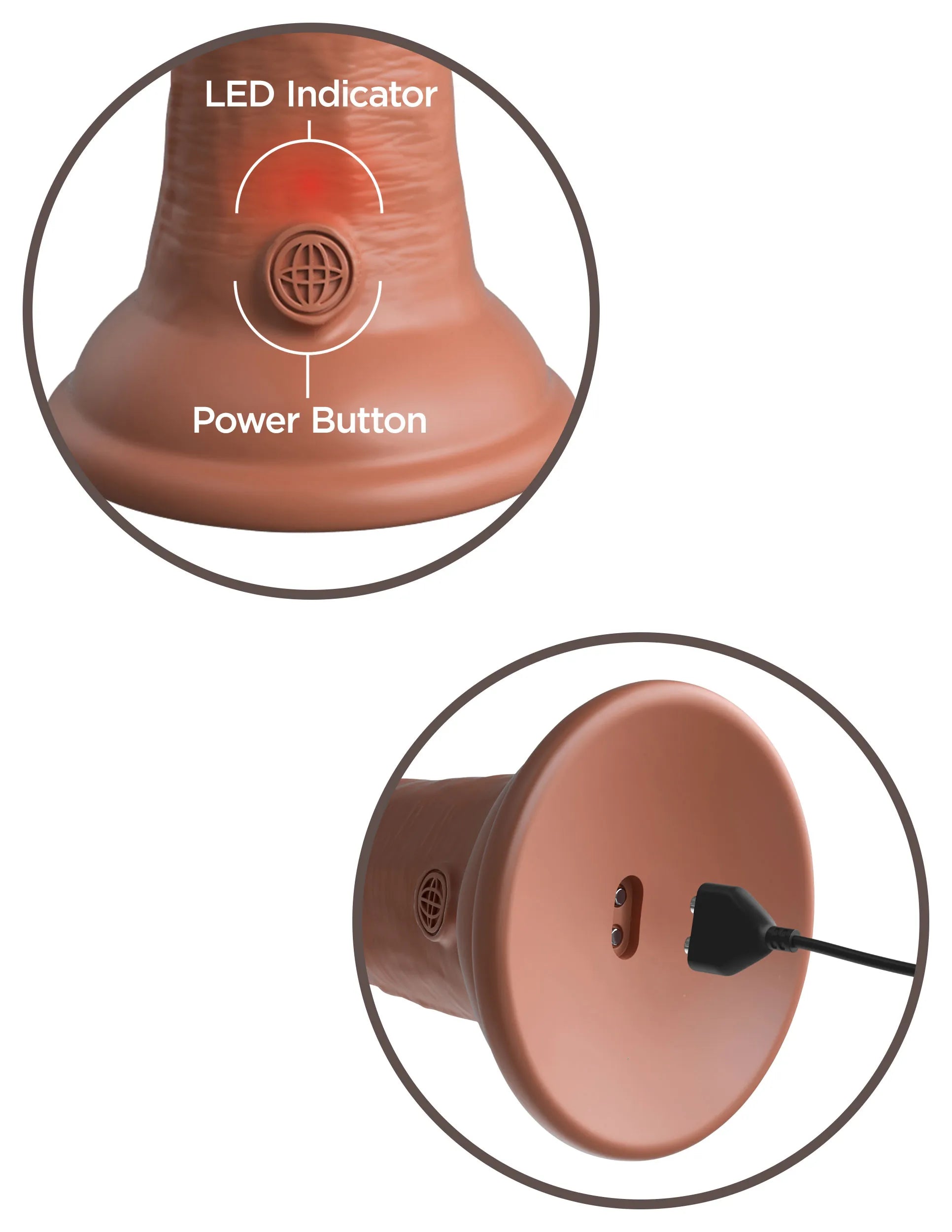 Pipedream King Cock Elite 8 Inch Dual Density Vibrating Silicone Cock > Vibrators > Realistic Vibrators