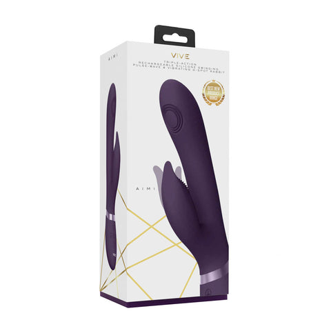 Vive AIMI 3x Motor Swinging Rabbit - 22.3 cm USB Rechargeable Rabbit Vibrator VIBRATORS-RABBIT