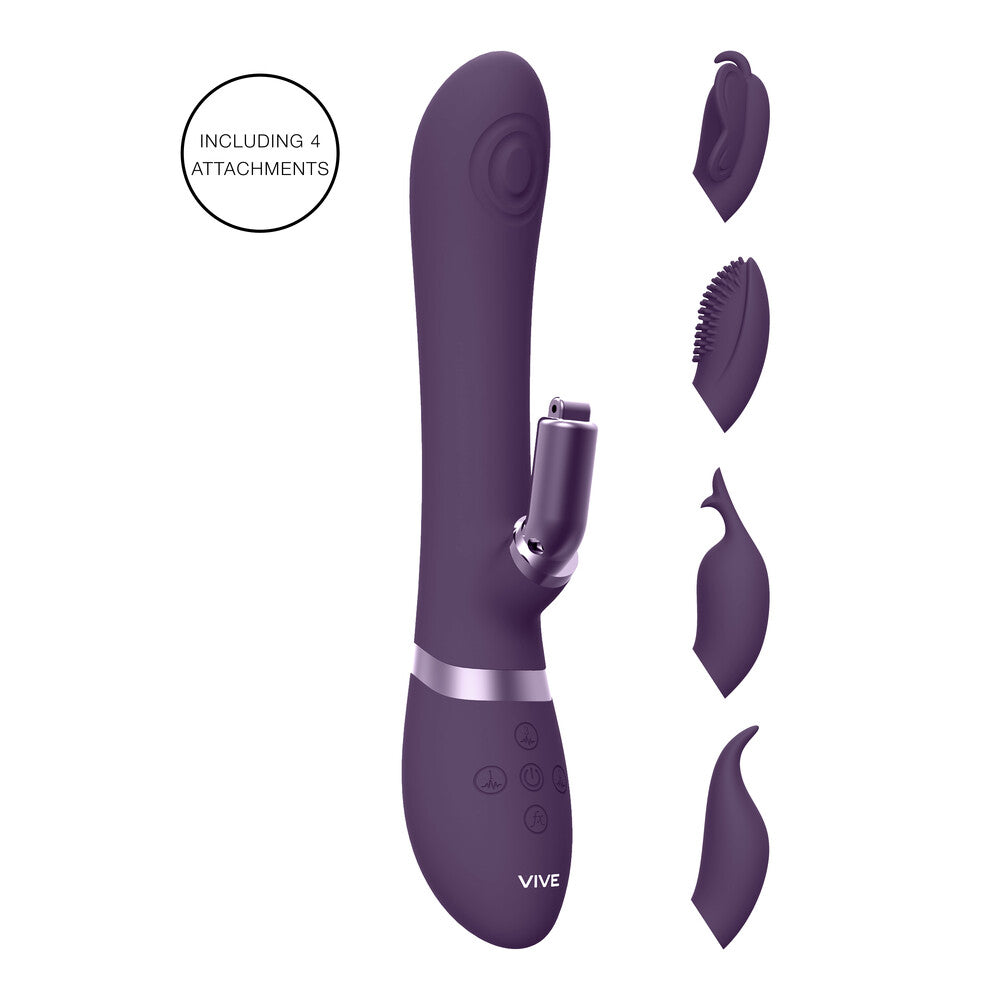 Vive Etsu Interchangeable Purple Rabbit Vibrator Dual Motor Default Title VIBRATORS-RABBIT-MULTI