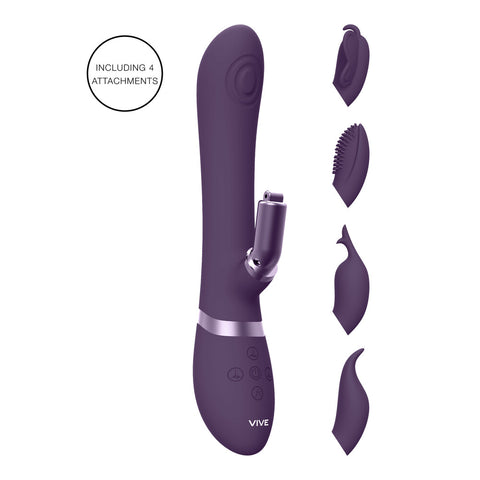 Vive Etsu Interchangeable Purple Rabbit Vibrator Dual Motor Default Title VIBRATORS-RABBIT-MULTI