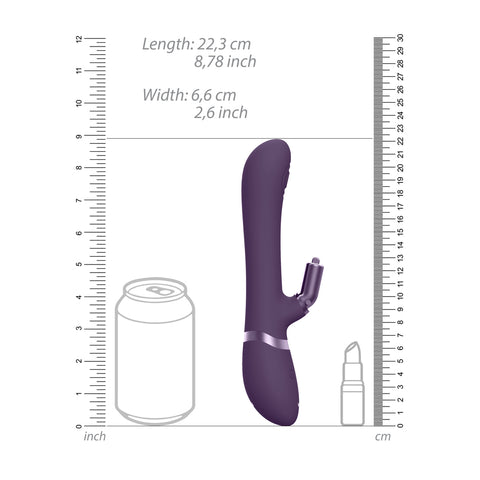 Vive Etsu Interchangeable Purple Rabbit Vibrator Dual Motor VIBRATORS-RABBIT-MULTI