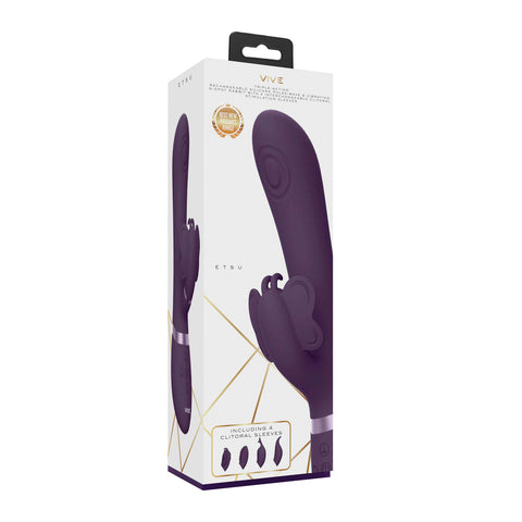 Vive Etsu Interchangeable Purple Rabbit Vibrator Dual Motor VIBRATORS-RABBIT-MULTI