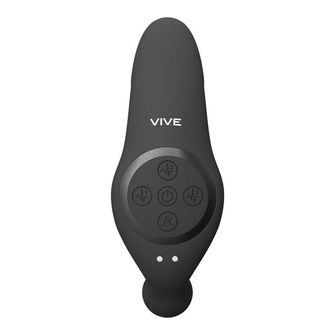 Vive Kata Double Penetrator Vibrator With Remote Black VIBRATORS-RABBIT-MULTI