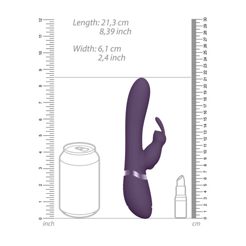 Vive Taka Triple Action Auto Inflatable Vibrator Purple VIBRATORS-RABBIT