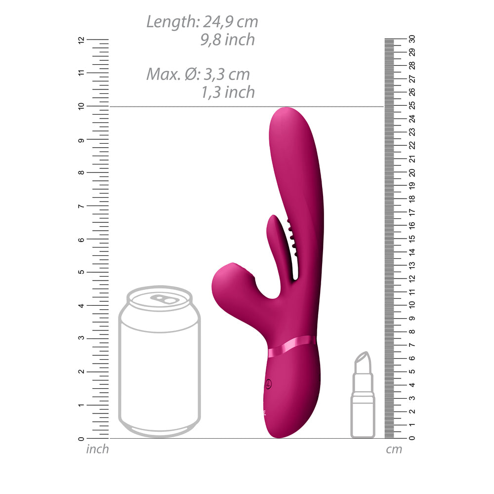 Vive Kura Triple Action G Spot And Shaft Stimulator VIBRATORS-RABBIT