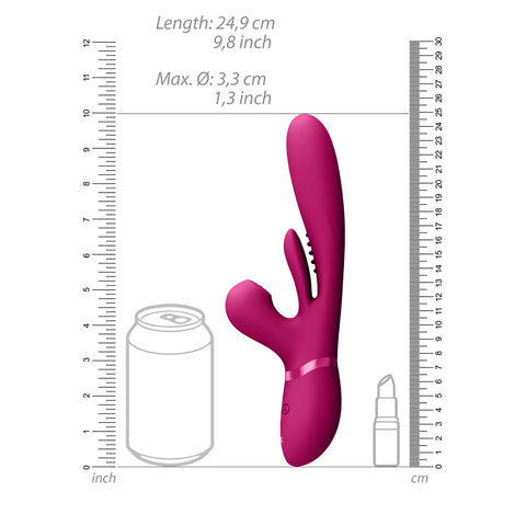 Vive Kura Triple Action G Spot And Shaft Stimulator VIBRATORS-RABBIT