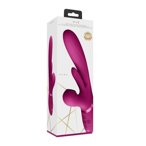 Vive Kura Triple Action G Spot And Shaft Stimulator VIBRATORS-RABBIT