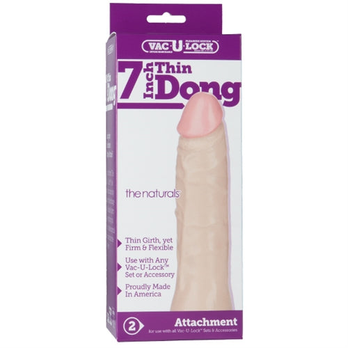 VacULock Thin 7 Inch Natural Dong Attachment – Slim Strap-On > Realistic Dildos and Vibes > Realistic Dildos