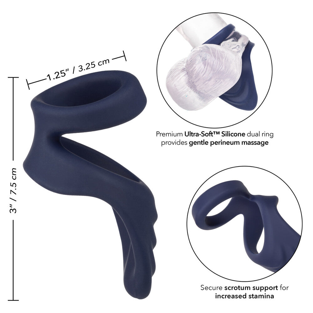 Viceroy Dual Silicone Perineum Cock Ring Support Enhancer > Sex Toys For Men > Love Rings