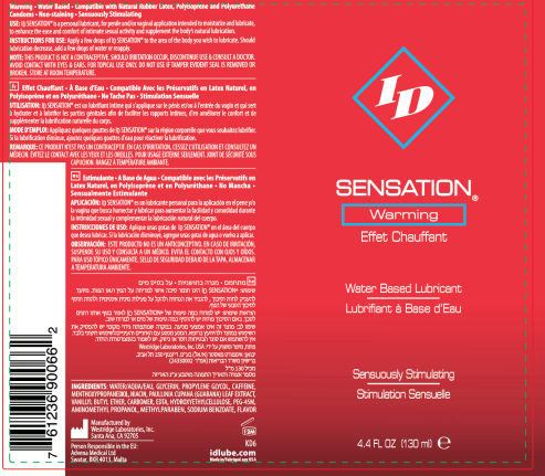 ID Sensation Warming Water-Based Lubricant 4.4 Oz – Water-Based Intimate Lubricant > Lube > Water Based