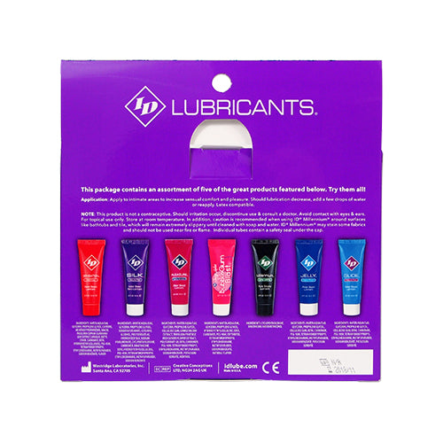 ID Sensual Lubricants 5-Pack Assorted Flavors Water-Based Personal Lubricant Set > Essentials > Massage Gift Set