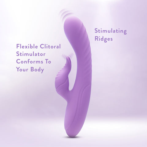 Blush Evelyn Rabbit Vibrator Purple with 10 Modes and Speeds VIBRATORS-RABBIT
