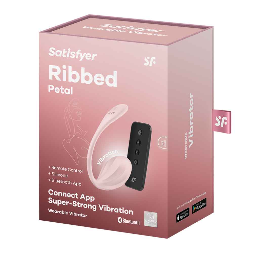 Satisfyer Ribbed Petal Connect – Portable Silicone G-Spot Vibrator Pink > Sex Toys For Ladies > G-Spot Vibrators