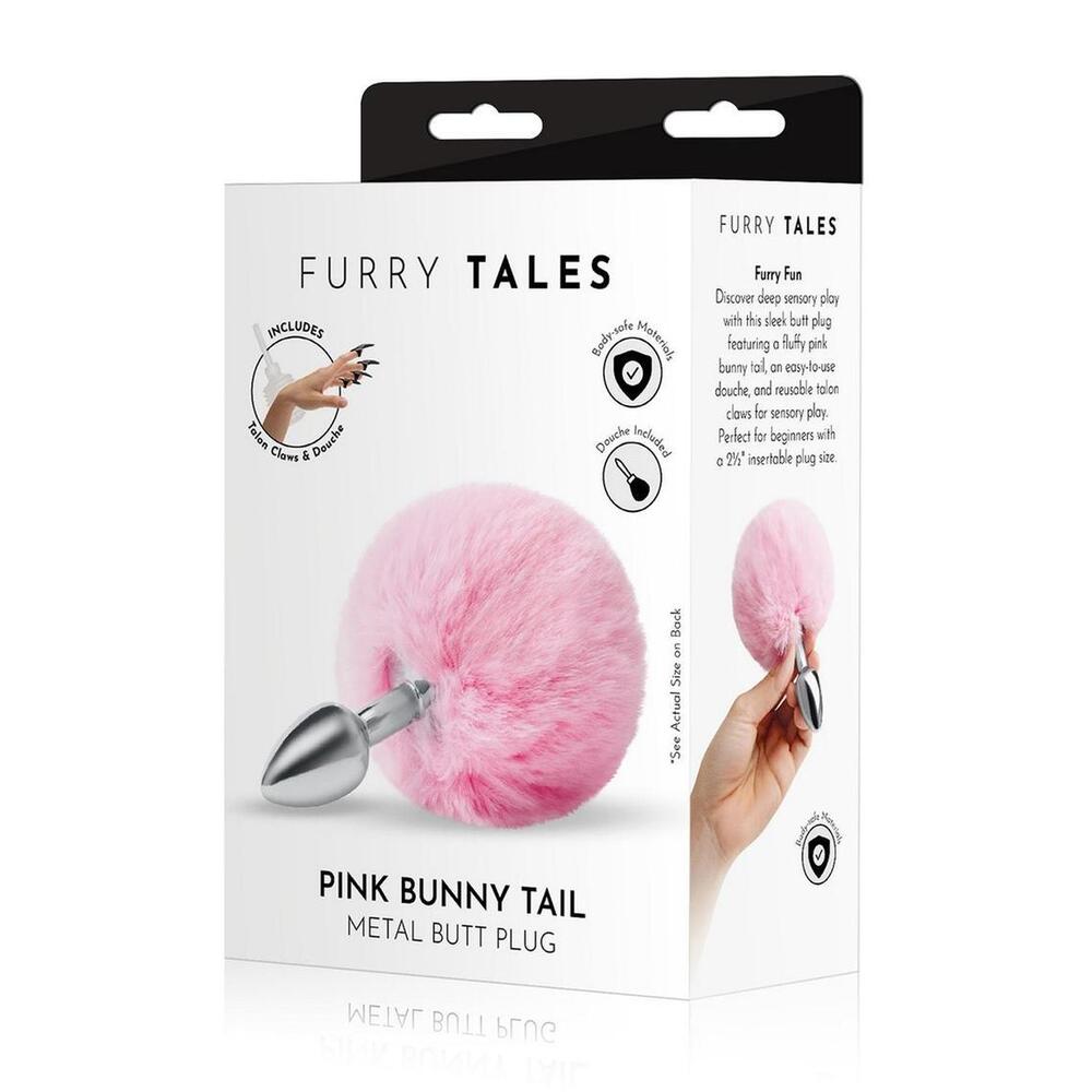 Furry Tales Pink Bunny Tail – Metal Butt Plug with Fluffy Tail and Reusable Talon Claws > Anal Range > Tail Butt Plugs