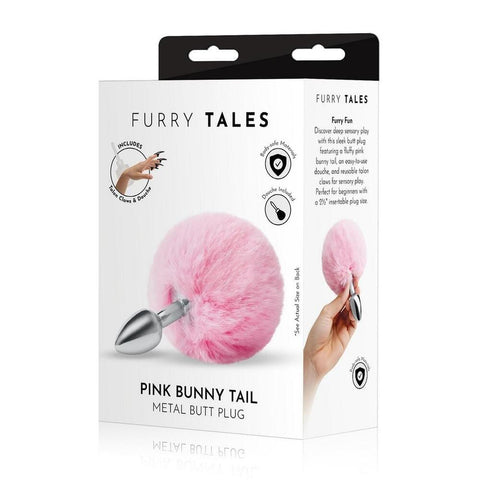 Furry Tales Pink Bunny Tail – Metal Butt Plug with Fluffy Tail and Reusable Talon Claws > Anal Range > Tail Butt Plugs