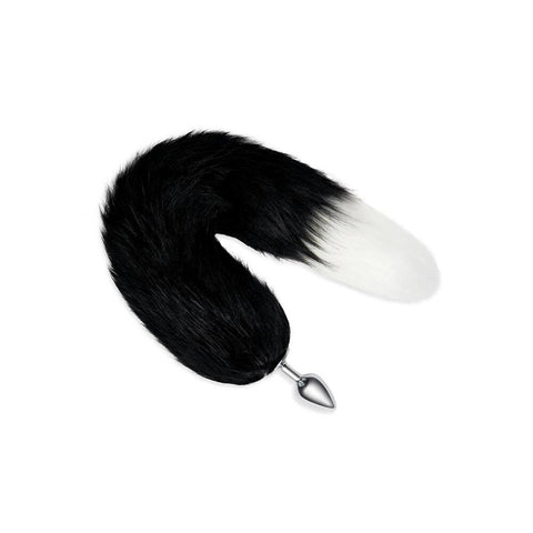 Furry Tales Black Foxtail Butt Plug 14 Inch Tail With Metal Plug Default Title > Anal Range > Tail Butt Plugs