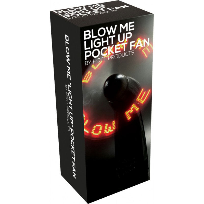 Blow Me Light Up Pocket Fan Black Default Title Novelties