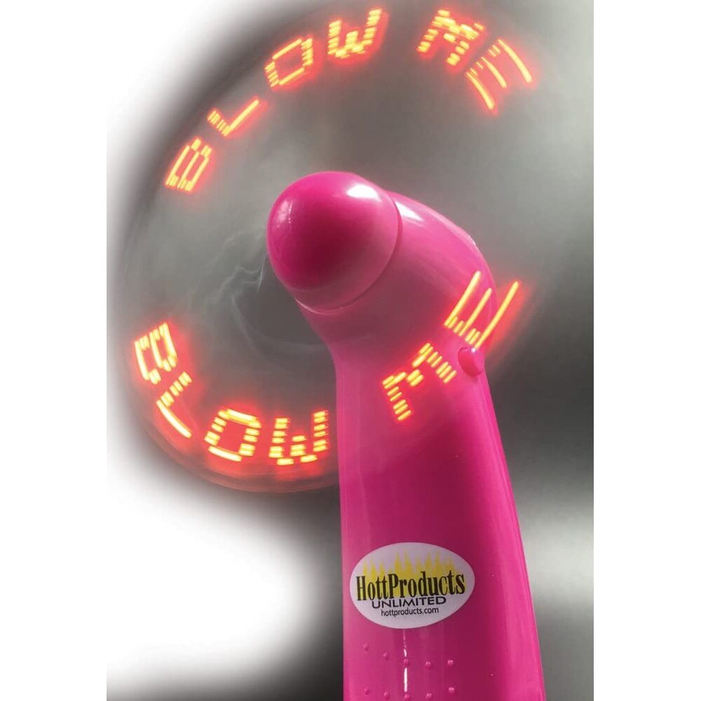 Blow Me Light Up Pocket Fan Pink Novelties