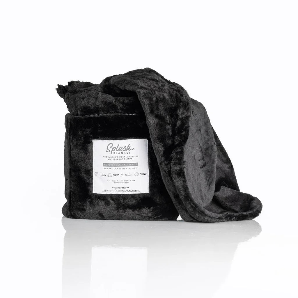 Furlush Splash Medium Plush Velvet and Faux Fur Blanket 1.2m x 2m Blanket > Essentials > Splash Blankets